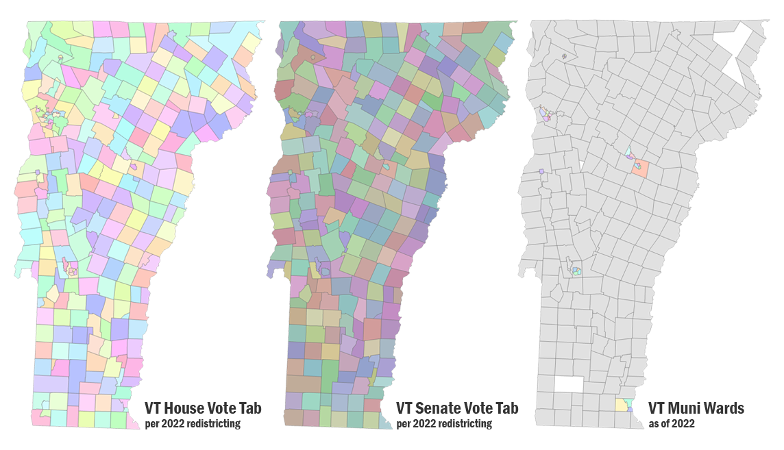 2022 VT Vote Tabulation and Municipal Wards Trio