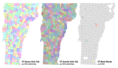 2022 VT Vote Tabulation and Municipal Wards Trio